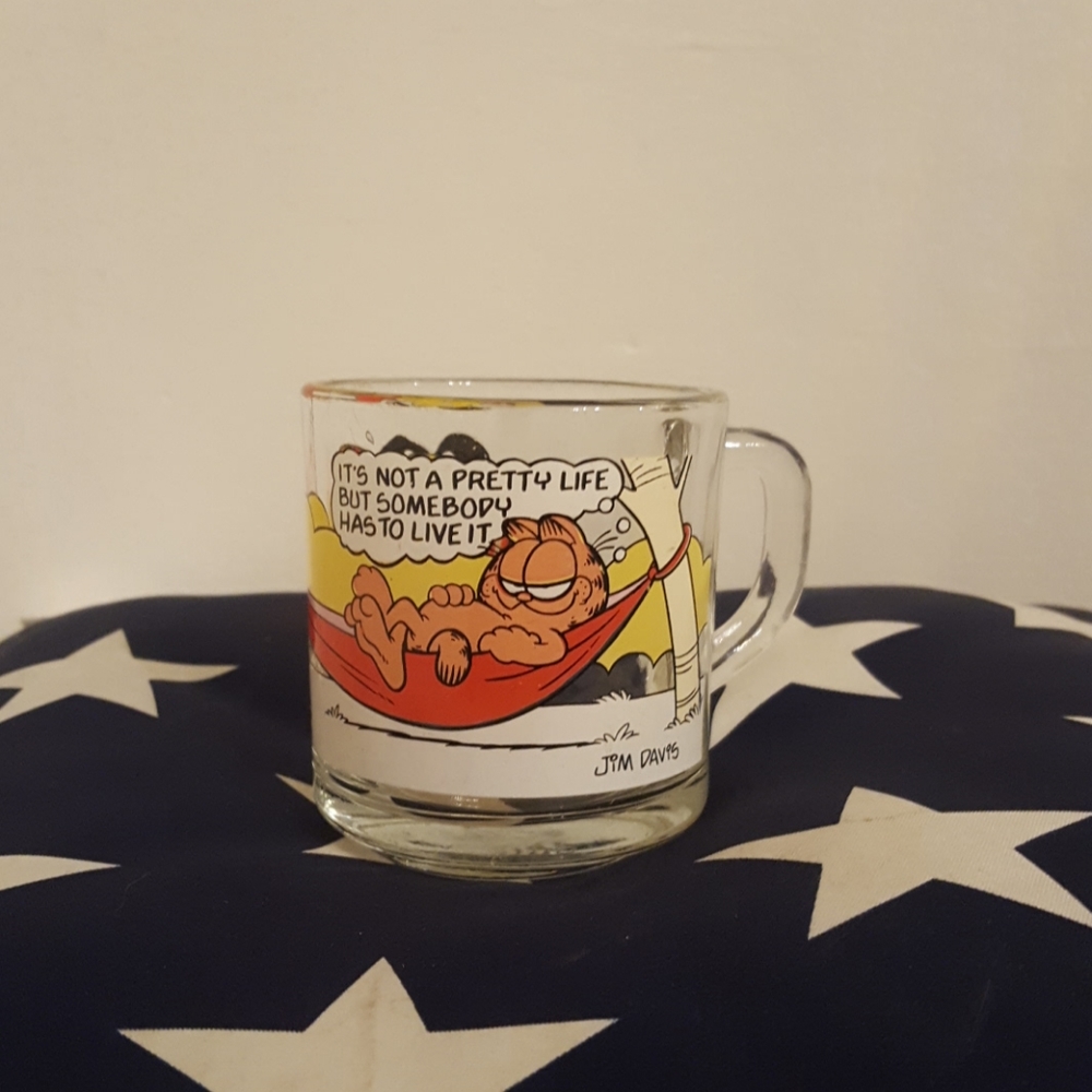 Vintage Garfield McDonald's Glass coffee cup